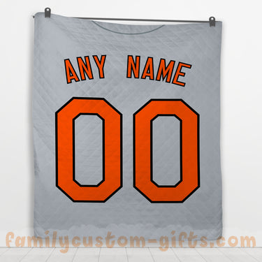 Custom Premium Quilt Blanket Baltimore Jersey Baseball Personalized Quilt Gifts for Her & Him